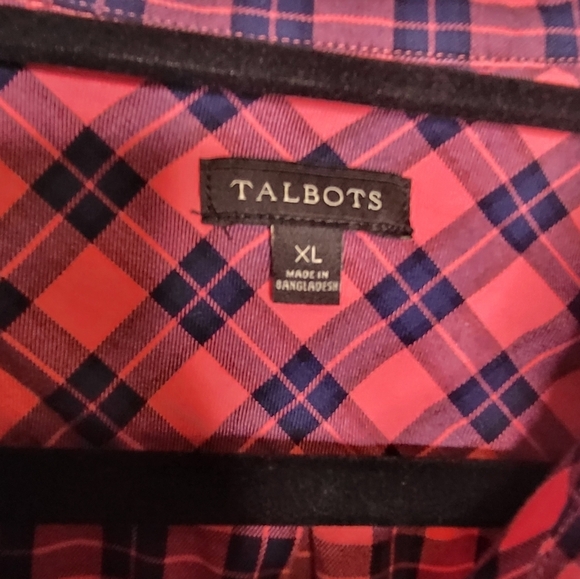 EUC Talbots Men's Plaid Button Down Shirt - Picture 6 of 7
